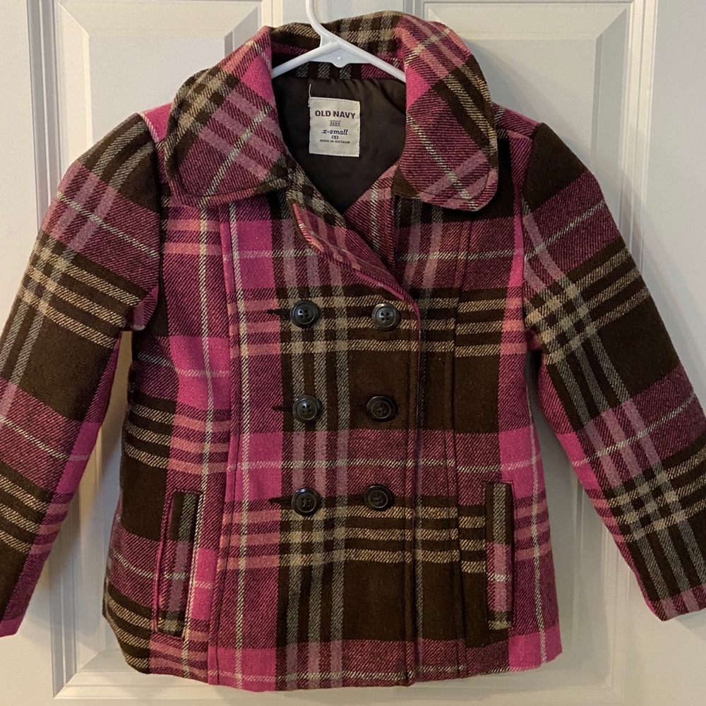 Plaid Peacoat for toddler in perfect condition